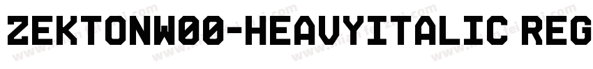 ZektonW00-HeavyItalic Regular字体转换